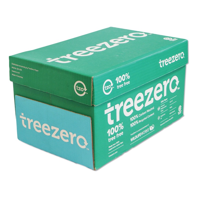 100% TREE-FREE PAPER, 92 BRIGHT, 20LB, 8.5 X 11, WHITE, 500 SHEETS/REAM, 10 REAMS/CARTON