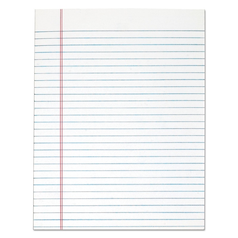 “THE LEGAL PAD” GLUE TOP PADS, WIDE/LEGAL RULE, 8.5 X 11, WHITE, 50 SHEETS, 12/PACK