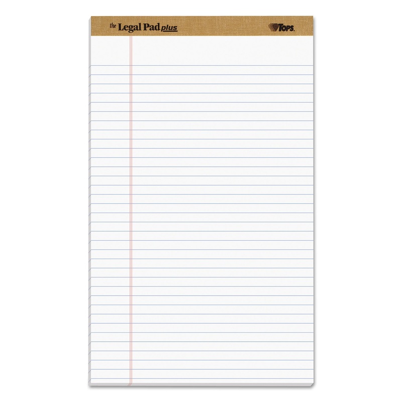 “THE LEGAL PAD” PERFORATED PADS, WIDE/LEGAL RULE, 8.5 X 14, WHITE, 50 SHEETS, DOZEN