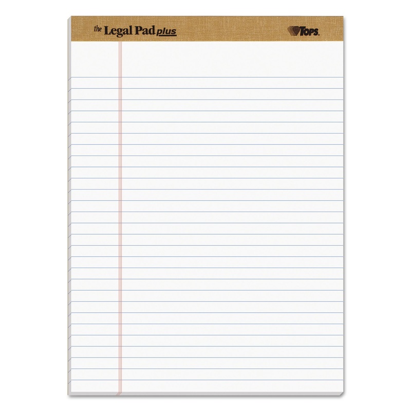 “THE LEGAL PAD” RULED PADS, WIDE/LEGAL RULE, 8.5 X 11.75, WHITE, 50 SHEETS, DOZEN