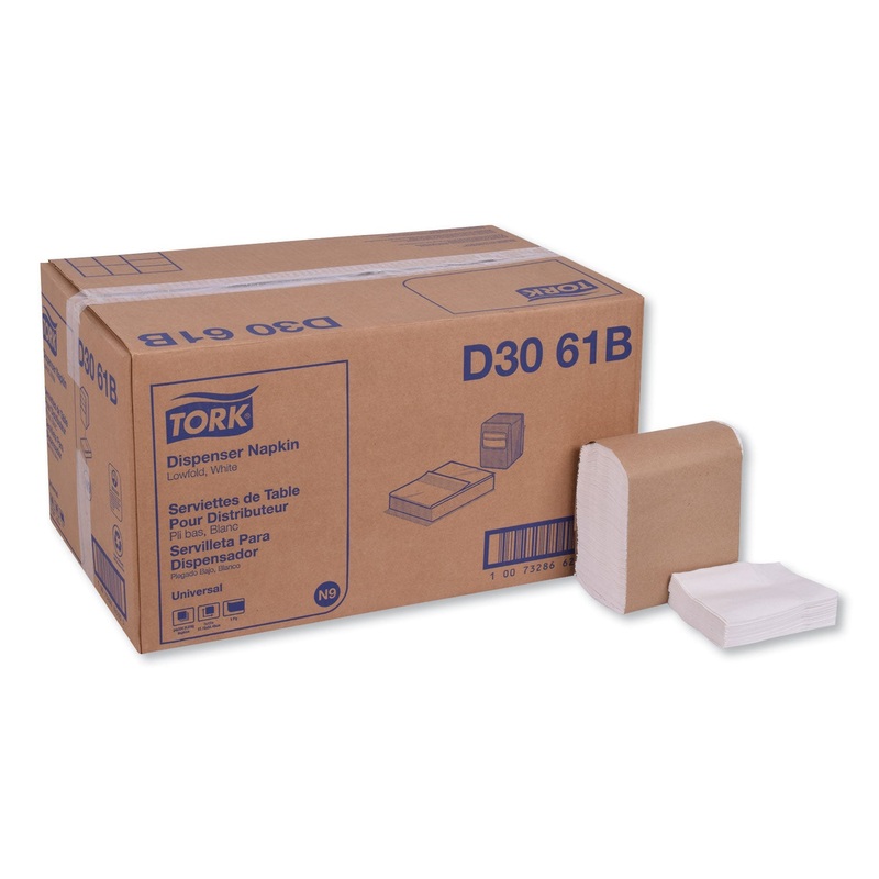 UNIVERSAL LOWFOLD DISPENSER NAPKINS, 1-PLY, 7″ X 12″, WHITE, 334/PK, 24PK/CT