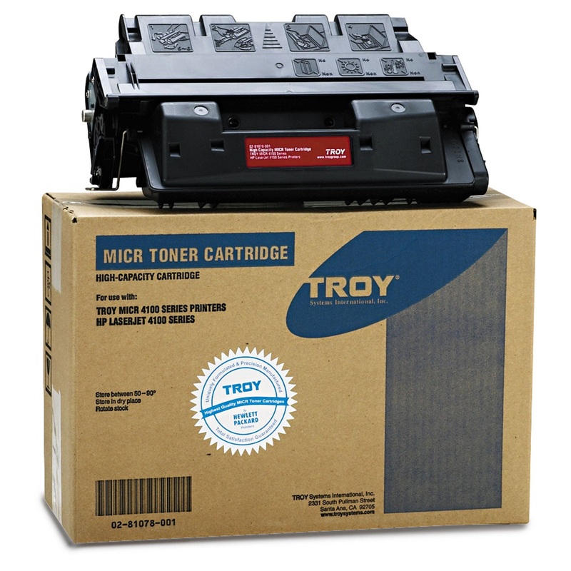 0281078001 61X HIGH-YIELD MICR TONER SECURE, ALTERNATIVE FOR HP C8061X, BLACK