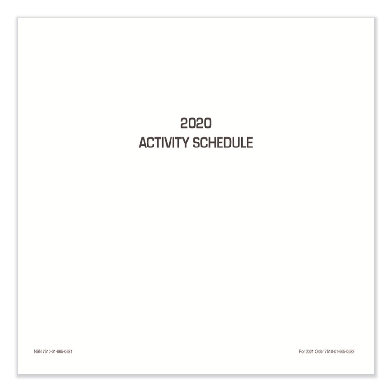 7540016650581 ACTIVITY SCHEDULE, 11 X 9, 2020, 10/PACK