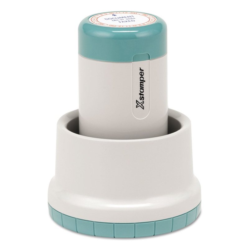2000 Plus Two-Color Stamp, Date/time, Pre-Inked/self-Inking, Blue/red