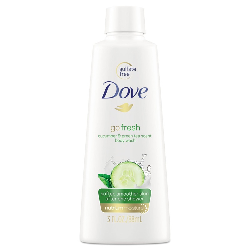 BODY WASH, CUCUMBER AND GREEN TEA, 3 OZ, 24/CARTON