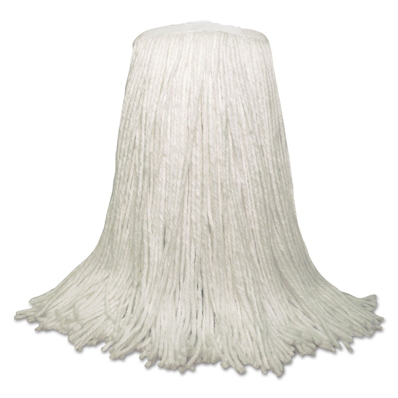 Economy Cut-End Mop, Rayon, 16-Oz, White