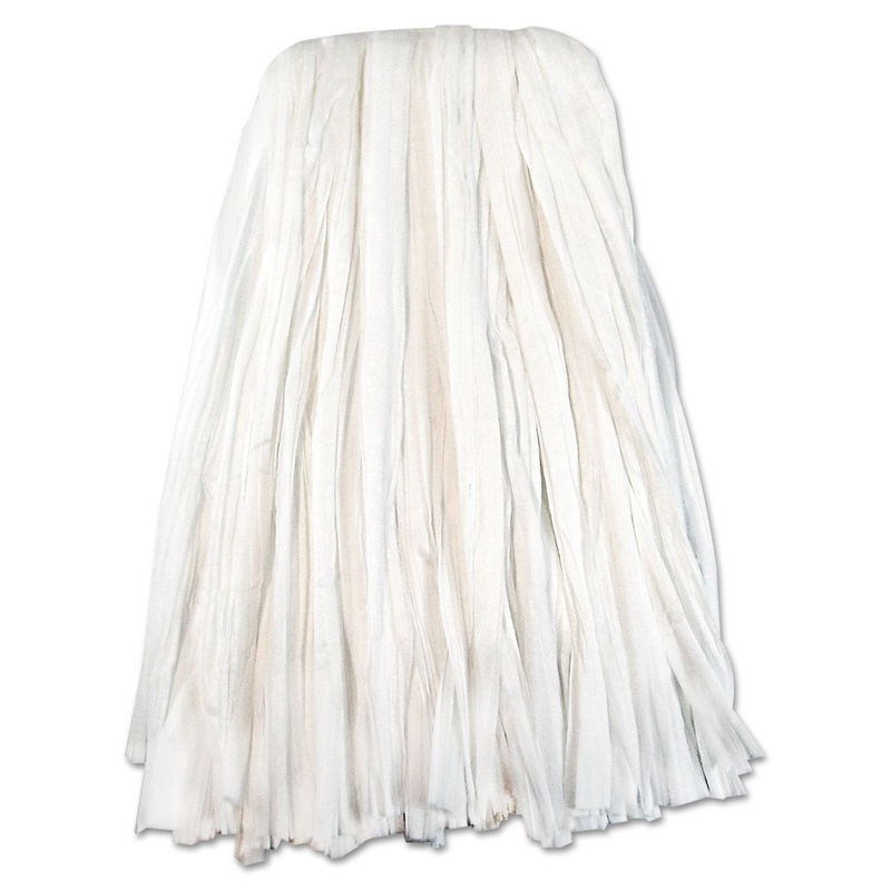 Nonwoven Cut End Edge Mop, Rayon/polyester, 24oz, White, 12/carton