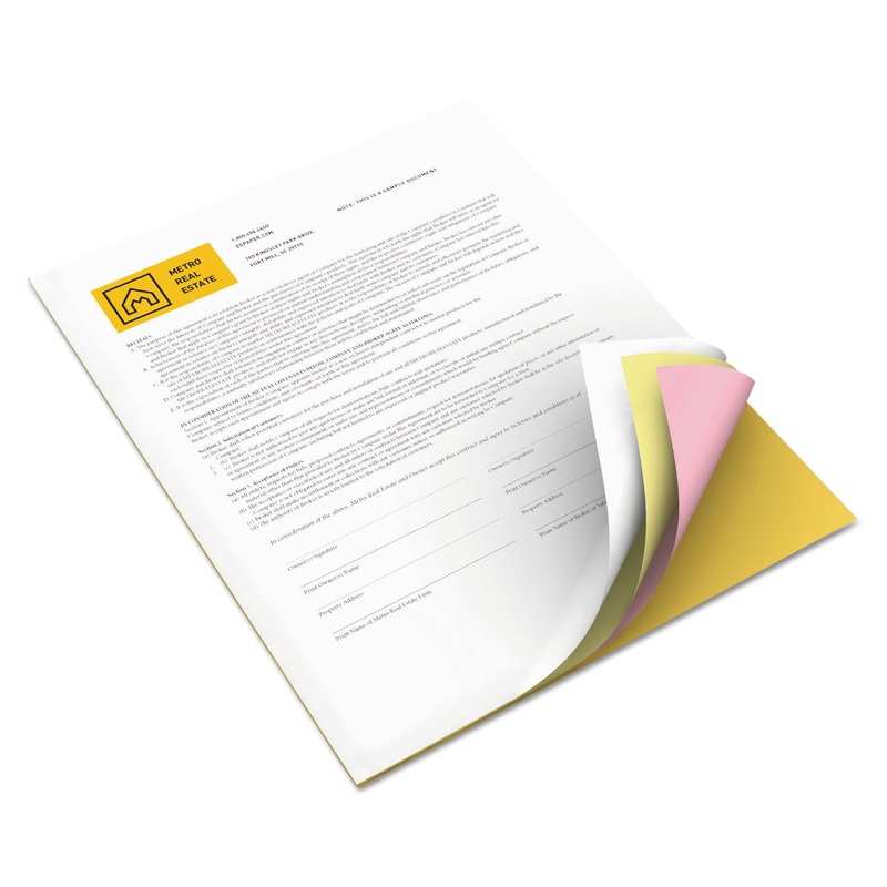 REVOLUTION CARBONLESS 4-PART PAPER, 8.5X11, CANARY/GOLDENROD/PINK/WHITE, 5, 000/CARTON