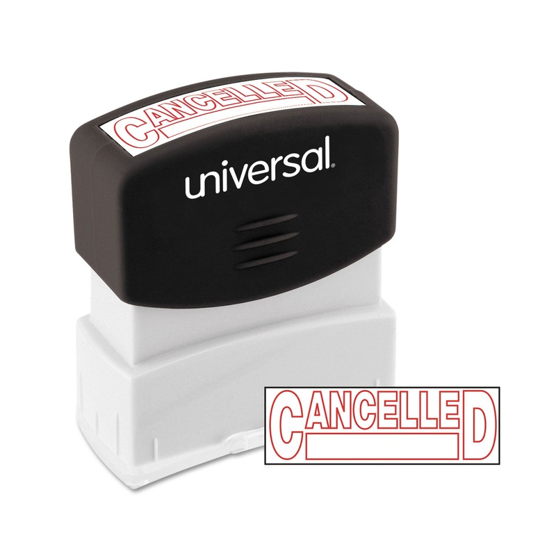 Message Stamp, Cancelled, Pre-Inked One-Color, Red
