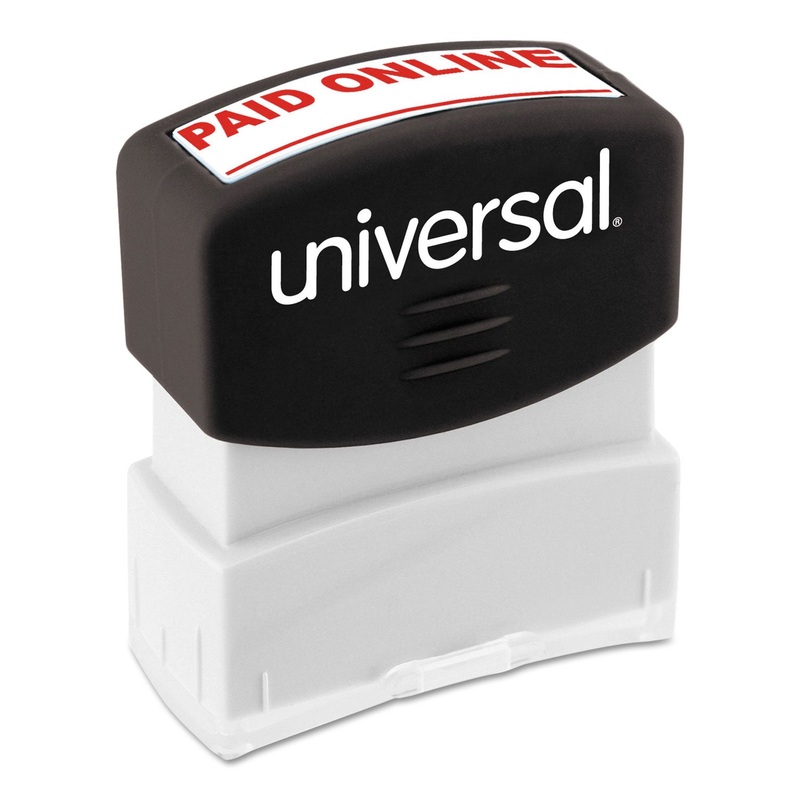 Message Stamp, Paid Online, Pre-Inked One-Color, Red