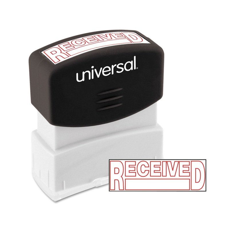 Message Stamp, Received, Pre-Inked One-Color, Red