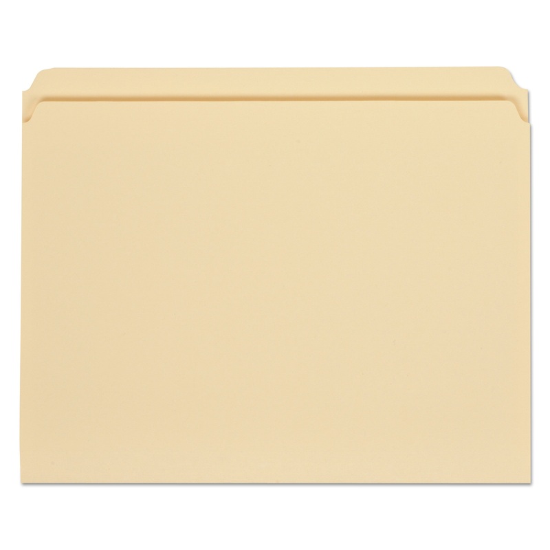 TOP TAB MANILA FILE FOLDERS, STRAIGHT TAB, LETTER SIZE, 11 PT. MANILA, 100/BOX