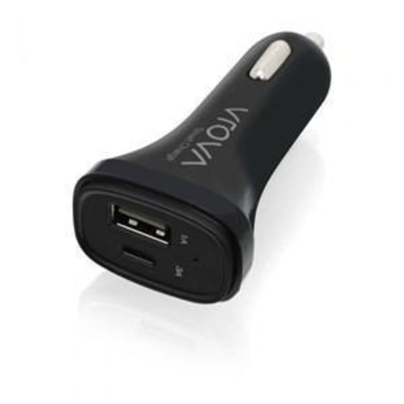 ALOGIC 2 PORT USB-C CAR CHARGER 5V/4A (3A USB-C & 1A USBA ) WITH SMART CHARGE BLACK