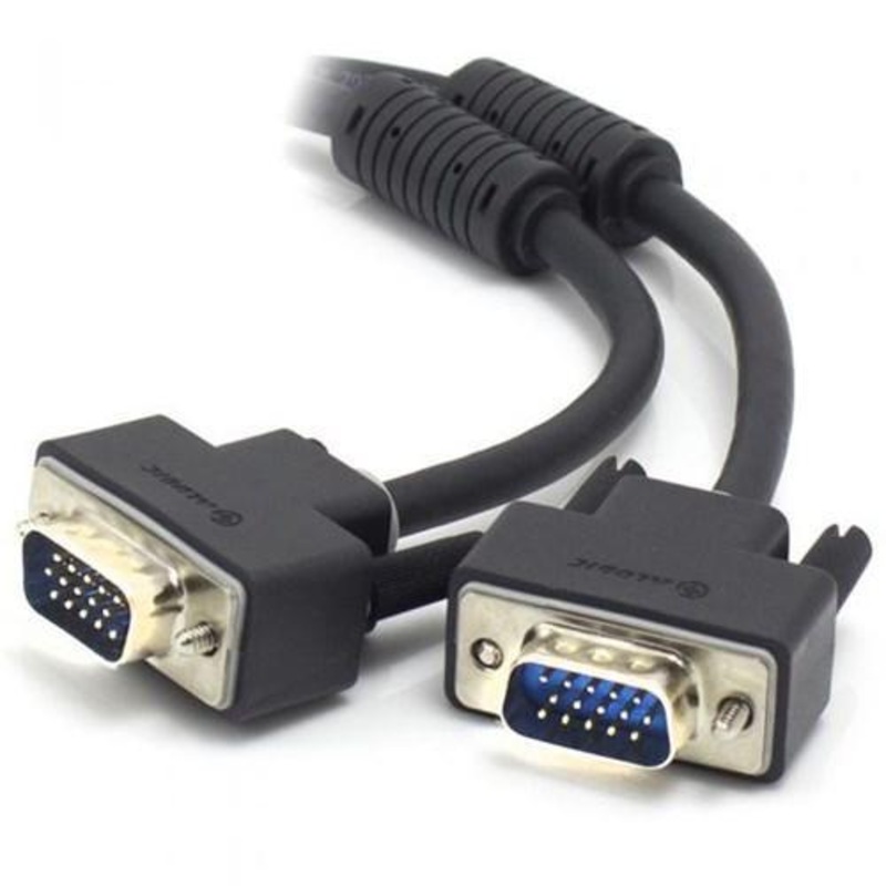 ALOGIC 3M VGA/SVGA PREMIUM SHIELDED MONITOR CABLE WITH FILTER MALE TO MALE
