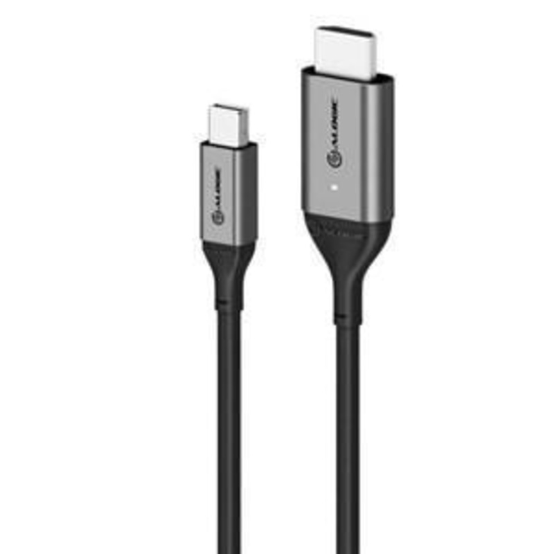 ALOGIC ULTRA MINI DISPLAYPORT 1.4 TO HDMI 2.0 CABLE – 4K 60HZ – 2M – SPACE GREY
