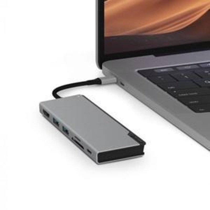 ALOGIC ULTRA USB-C DOCK UNI – 2 X USB-A (USB 3.0); 1 X USB-C (POWER DELIVERY 100W); 1 X SD CARD; 1X MICRO SD; 1 X HDMI 4K @30HZ – SPACE GREY
