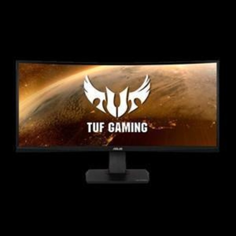 ASUS TUF VG35VQ 35″ CURVED 3440X1440 21:9 1MS 100HZ VA DP HDMI SWIVEL HGT ADJ ADAPTIVE-SYNC GAMING MONITOR BLACK 3YRS WTY
