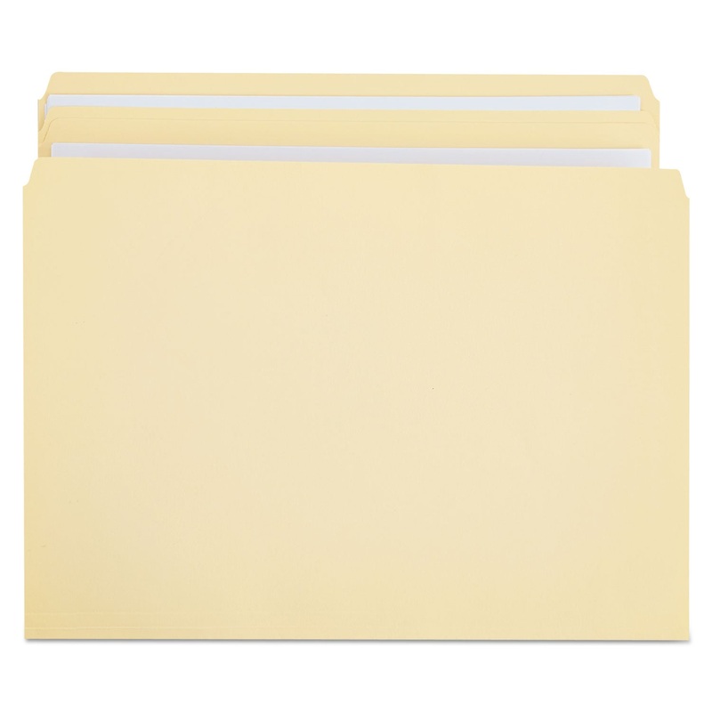 DOUBLE-PLY TOP TAB MANILA FILE FOLDERS, STRAIGHT TAB, LETTER SIZE, 100/BOX