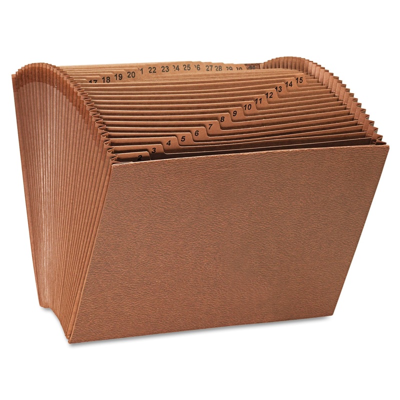EXPANDING FILES, 31 SECTIONS, 1/31-CUT TAB, LETTER SIZE, REDROPE