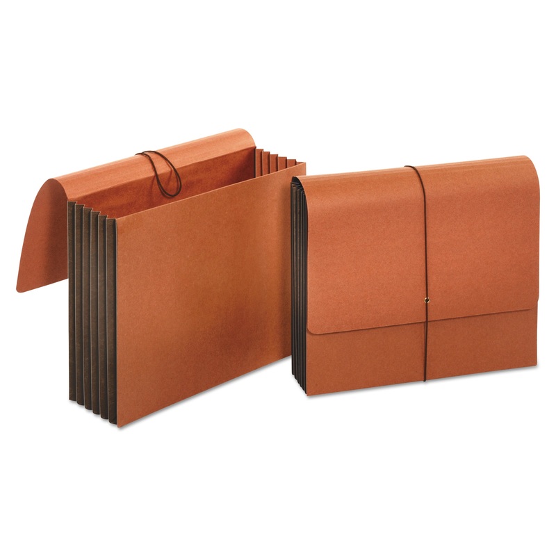 EXTRA WIDE EXPANDING WALLETS, 5.25″ EXPANSION, 1 SECTION, LETTER SIZE, REDROPE