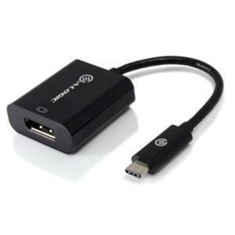 ALOGIC 10CM USB-C TO DISPLAYPORT ADAPTER WITH 4K2K SUPPORT BLACK COLOR BOX PACKAGING
