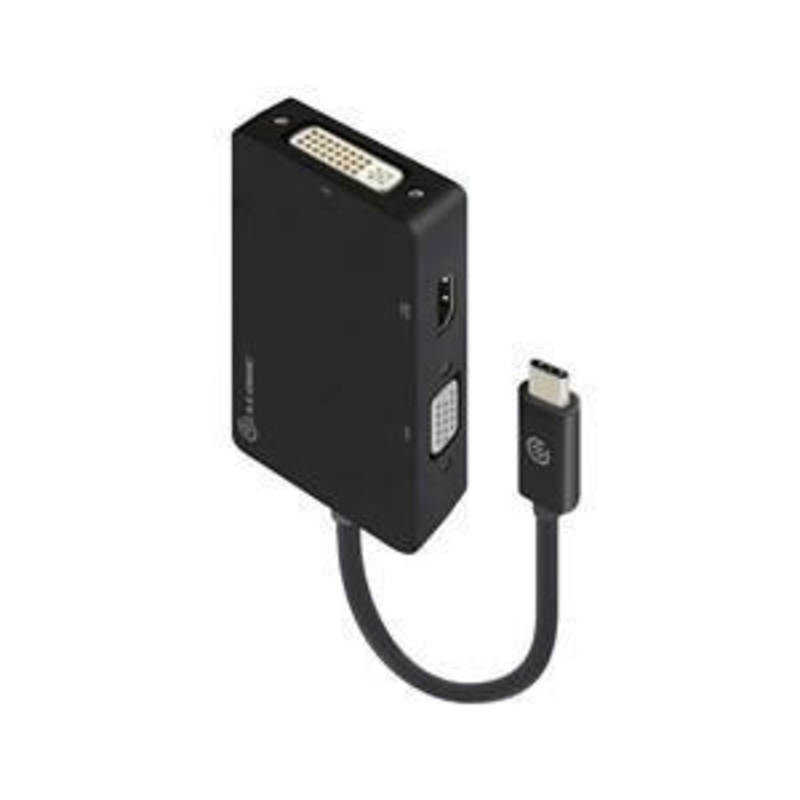 ALOGIC 3-IN-1 USB-C TO HDMI DVI VGA ADAPTER – MALE TO 3-FEMALE – PREMIUM SERIES