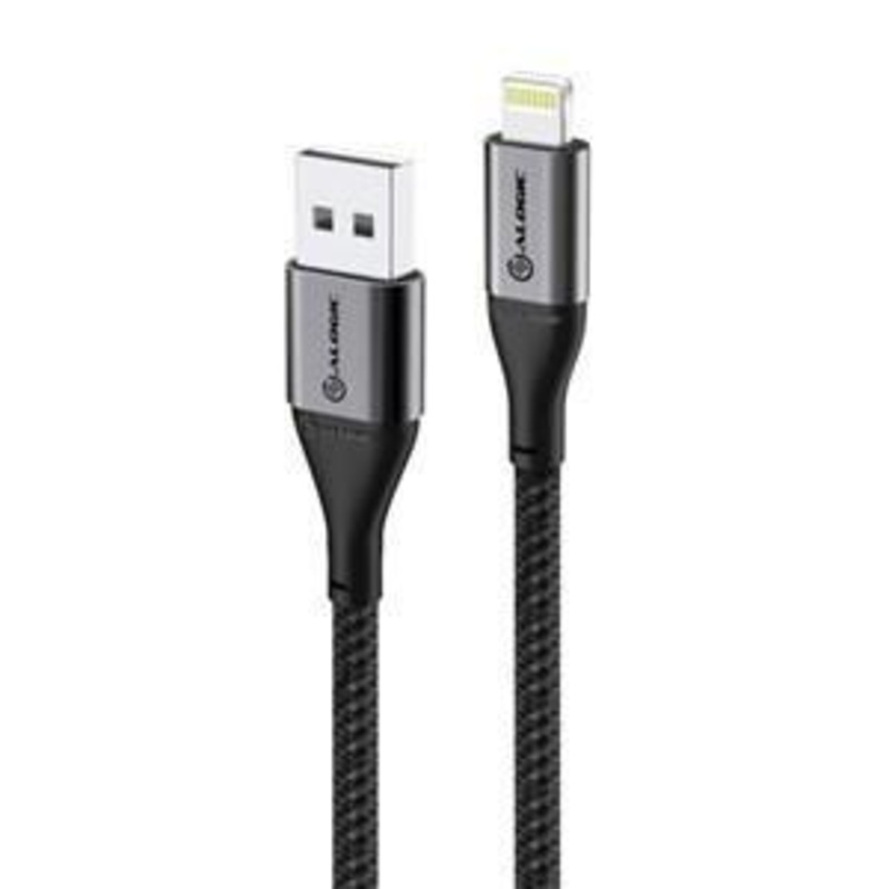 ALOGIC SUPER ULTRA USB-A TO LIGHTNING CABLE – 30CM – SPACE GREY