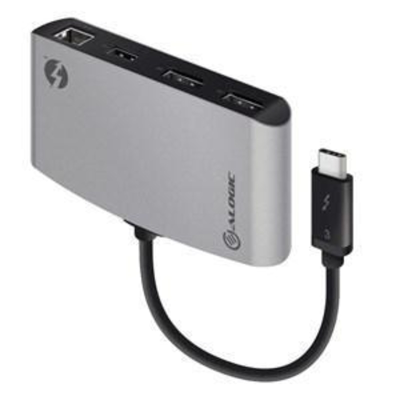 ALOGIC THUNDERBOLT 3 DUAL DISPLAY PORTABLE DOCKING STATION WITH 4K – SPACE GREY
