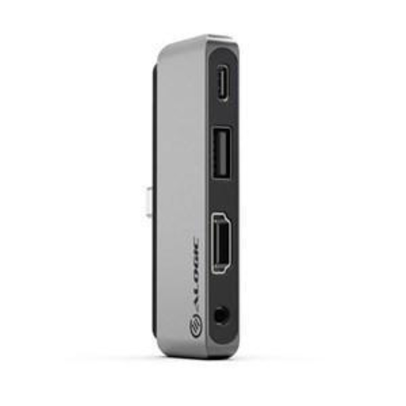 ALOGIC USB-C ANCHOR HDMI HUB – 1 X USB-A (USB 2.0) 1 X USB-C (POWER DELIVERY 60W) 1 X 3.5MM AUDIO JACK 1 X HDMI 4K@30HZ