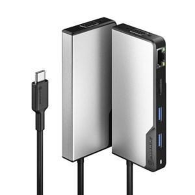 ALOGIC USB-C FUSION MAX 6-IN-1 HUB – 1 X HDMI 4K@30HZ 1 X VGA 2 X USB-A (USB 3.0) 1 X GIGABIT ETHERNET 1 X USB-C – SPACE GREY