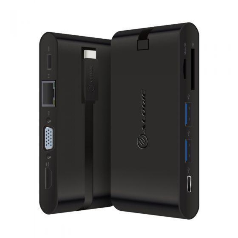 ALOGIC USB-C TRAVEL DOCK PRO WITH POWER DELIVERY UP TP 100W 1 X HDMI 1 X VGA 1 X USB-C 1 X USB-A 1 X ETHERNET 1 X SD 1 X MICRO SD