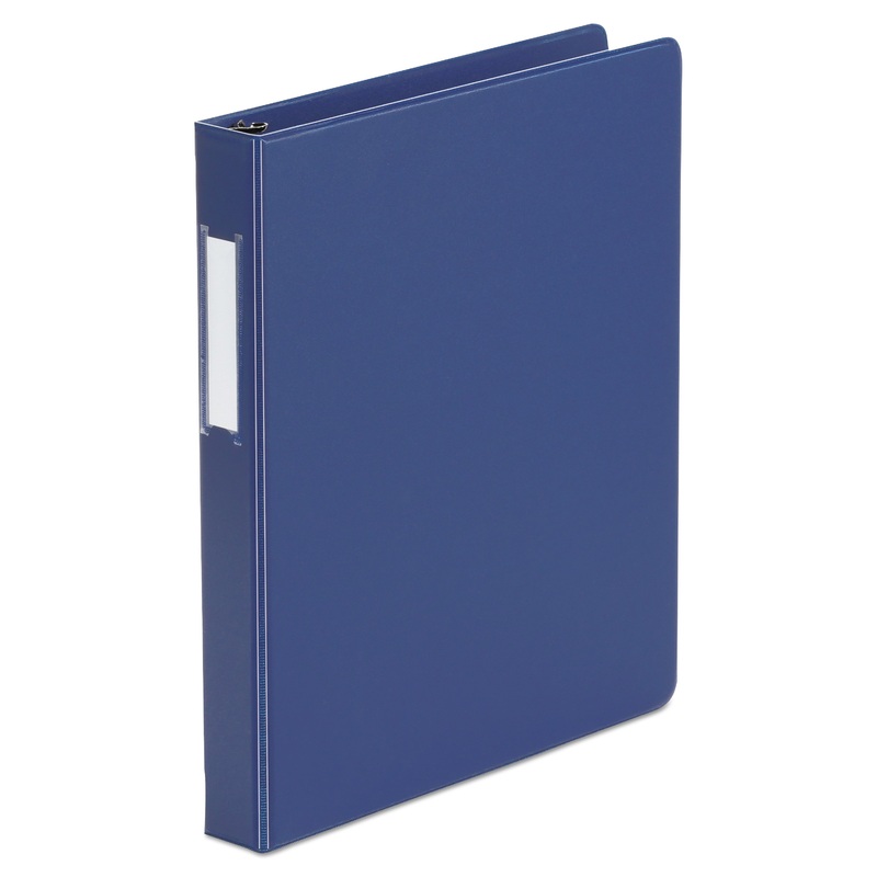 DELUXE NON-VIEW D-RING BINDER WITH LABEL HOLDER, 3 RINGS, 1″ CAPACITY, 11 X 8.5, ROYAL BLUE