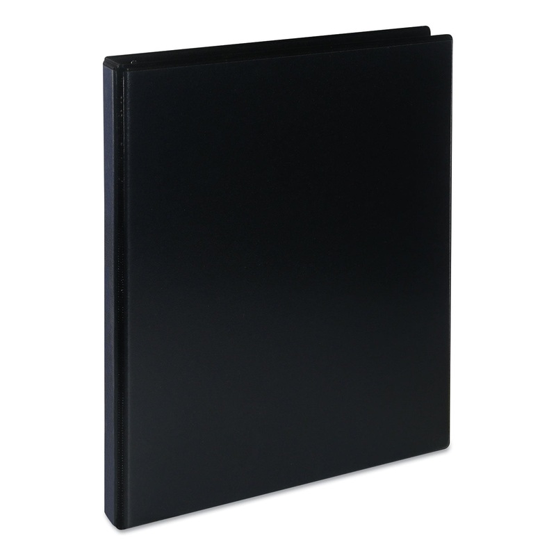 DELUXE ROUND RING VIEW BINDER, 3 RINGS, 0.5″ CAPACITY, 11 X 8.5, BLACK