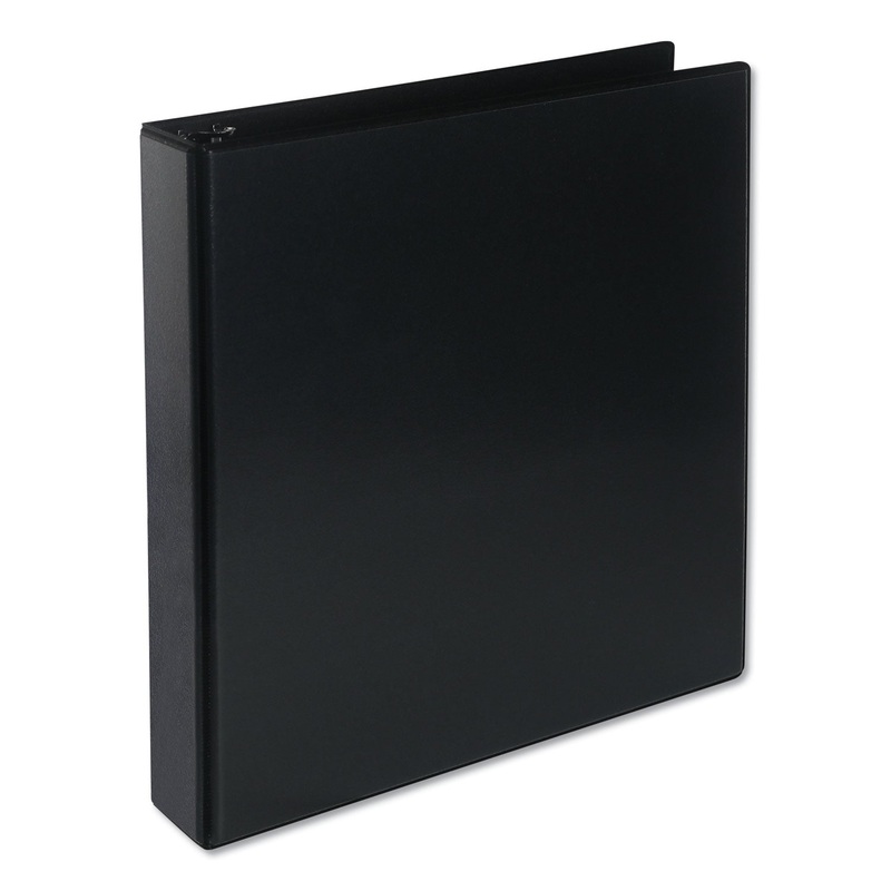 DELUXE ROUND RING VIEW BINDER, 3 RINGS, 1.5″ CAPACITY, 11 X 8.5, BLACK