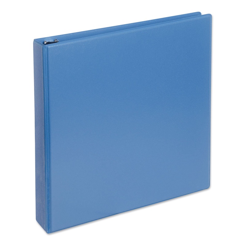 DELUXE ROUND RING VIEW BINDER, 3 RINGS, 1.5″ CAPACITY, 11 X 8.5, LIGHT BLUE