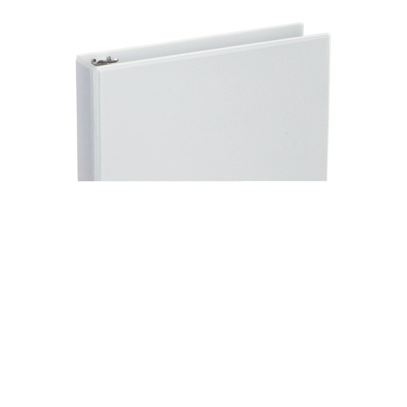 DELUXE ROUND RING VIEW BINDER, 3 RINGS, 1.5″ CAPACITY, 11 X 8.5, WHITE