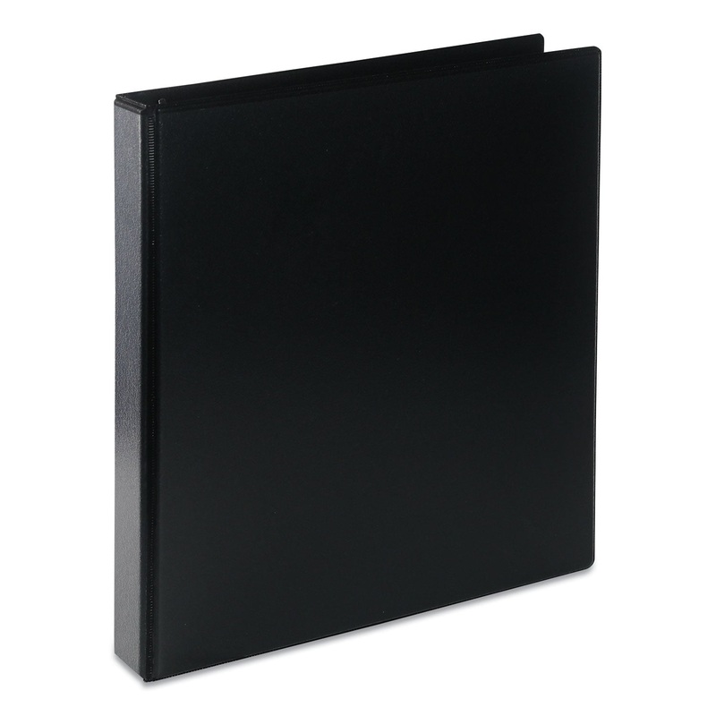 DELUXE ROUND RING VIEW BINDER, 3 RINGS, 1″ CAPACITY, 11 X 8.5, BLACK