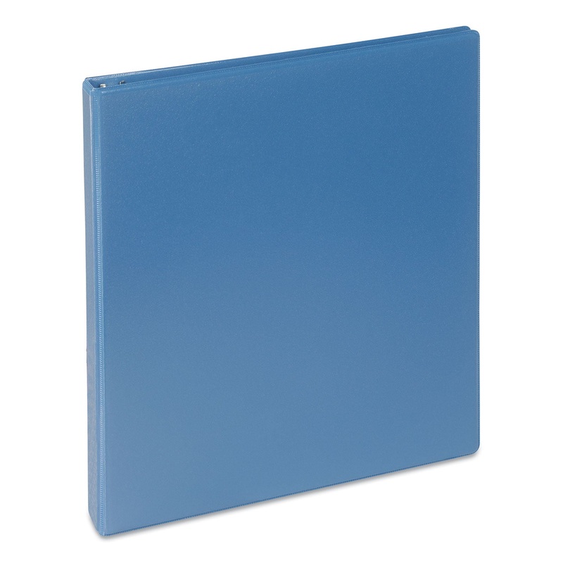 DELUXE ROUND RING VIEW BINDER, 3 RINGS, 1″ CAPACITY, 11 X 8.5, LIGHT BLUE