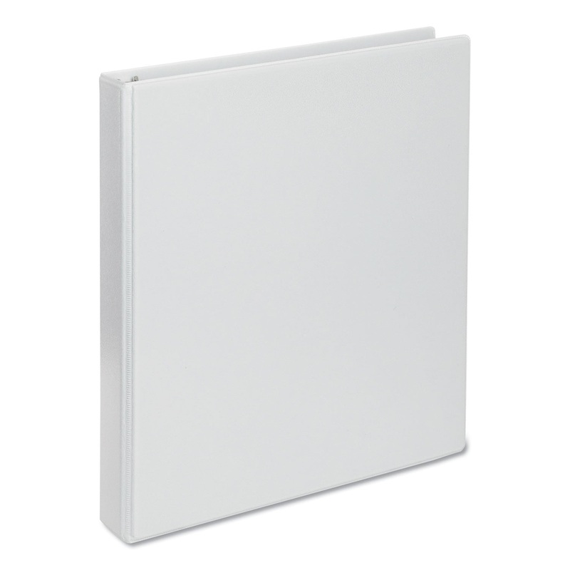 DELUXE ROUND RING VIEW BINDER, 3 RINGS, 1″ CAPACITY, 11 X 8.5, WHITE
