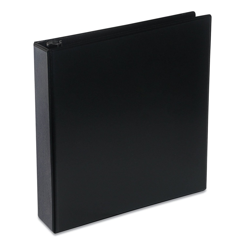 DELUXE ROUND RING VIEW BINDER, 3 RINGS, 2″ CAPACITY, 11 X 8.5, BLACK
