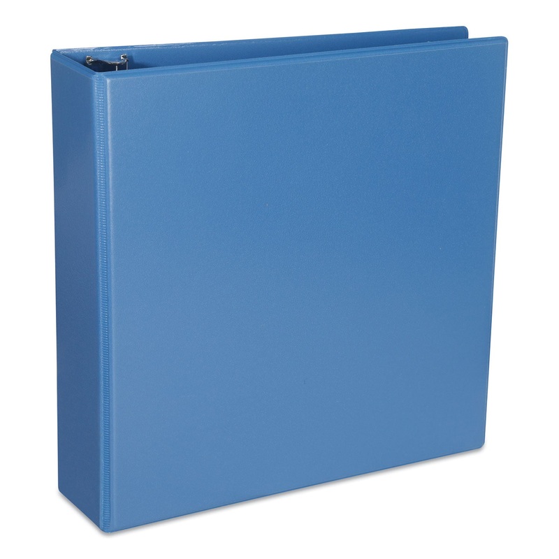 DELUXE ROUND RING VIEW BINDER, 3 RINGS, 2″ CAPACITY, 11 X 8.5, LIGHT BLUE