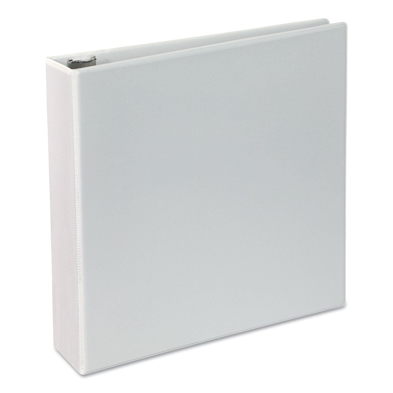DELUXE ROUND RING VIEW BINDER, 3 RINGS, 2″ CAPACITY, 11 X 8.5, WHITE