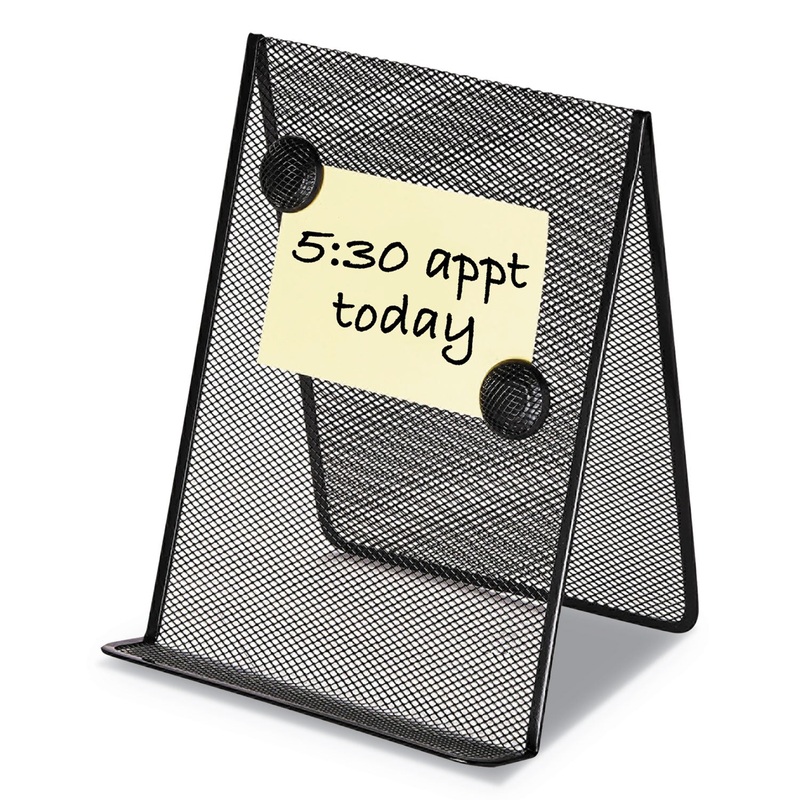 METAL MESH DOCUMENT HOLDER, 9 X 8 X 11 5/8, FREE STANDING, BLACK