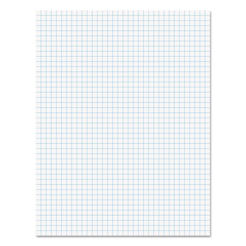 QUADRILLE-RULE GLUE TOP PADS, 4 SQ/IN QUADRILLE RULE, 8.5 X 11, WHITE, 50 SHEETS, DOZEN