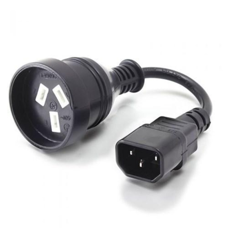 ALOGIC 0.15M IEC C14 TO AUS 3 PIN MAINS PLUG MALE TO FEMALE