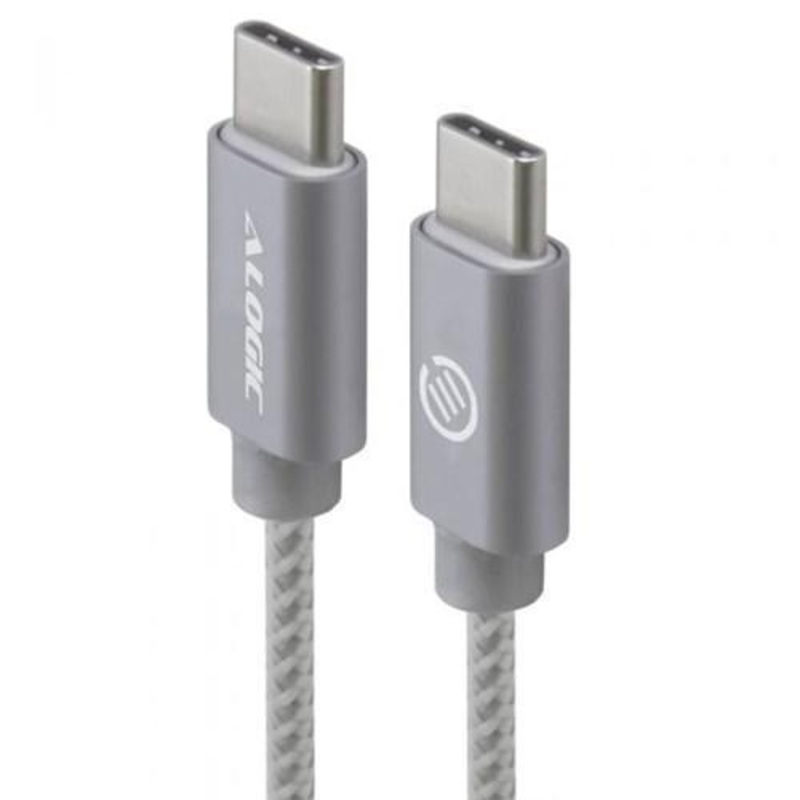 ALOGIC 1M USB 2.0 USB-C TO USB-C CABLE – CHARGE & SYNC – MALE TO MALE – SPACE GREY – PRIME SERIES