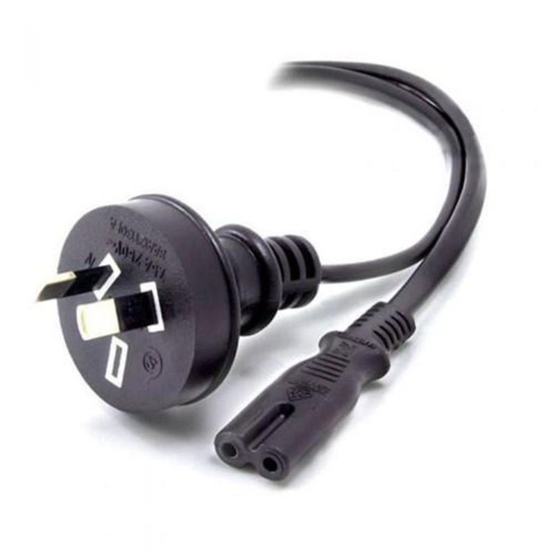 ALOGIC 2M AUS 2 PIN MAINS PLUG TO IEC C7 MALE TO FEMALE