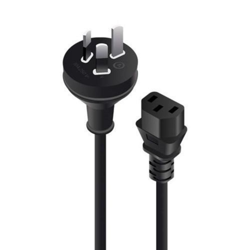 ALOGIC 2M AUS 3 PIN WALL TO IEC C13 – MALE TO FEMALE – RETAIL BOX PACKAGING