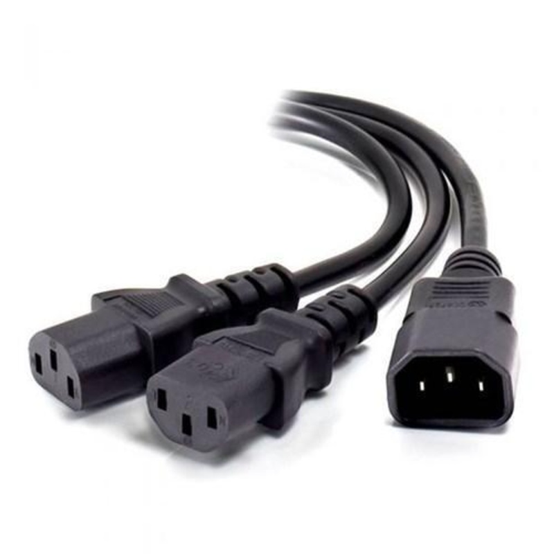 ALOGIC 2M Y SPLITTER POWER CABLE IEC C14 (M) 2 IEC C13 (F)