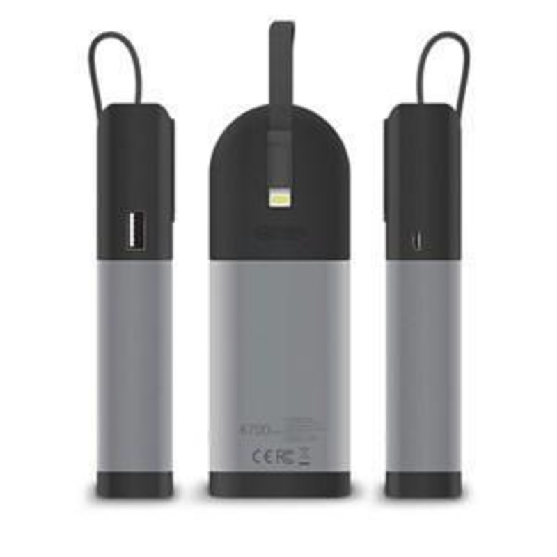 ALOGIC 6700MAH POWER BANK FOR APPLE WATCH & IPHONE WITH INTEGRATED LIGHTNING CABLE – SPACE GREY